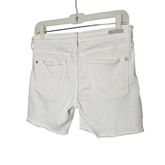 Pilcro & The Letterpress Anthropologie Womens Mid-Rise Slim White Denim Short 27 - Picture 2 of 7